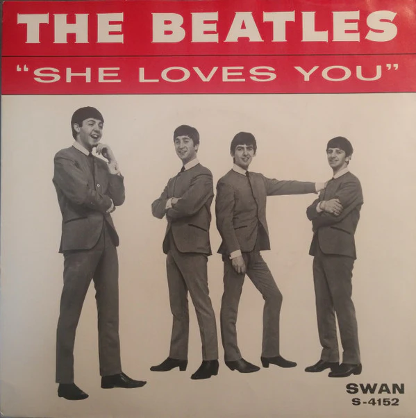 The Beatles - She Loves You (7", Single, Bla) (Very Good (VG))