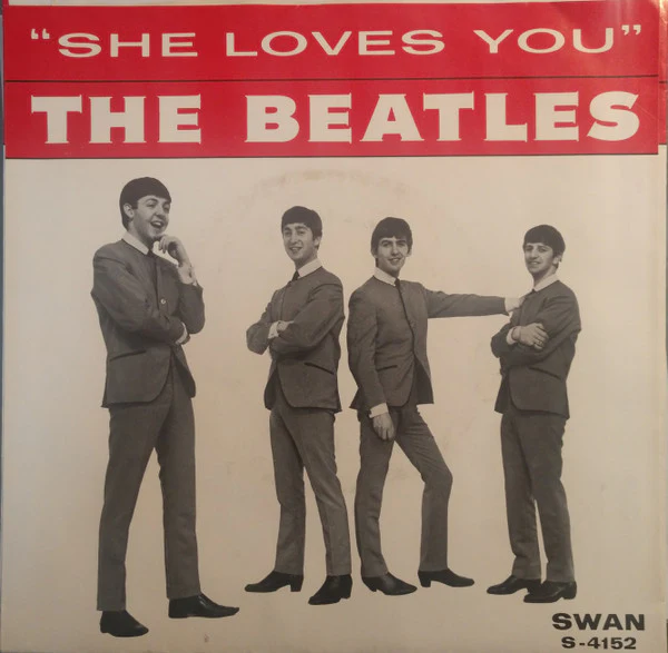 The Beatles - She Loves You (7", Single, Bla) (Very Good (VG)) - Image 2