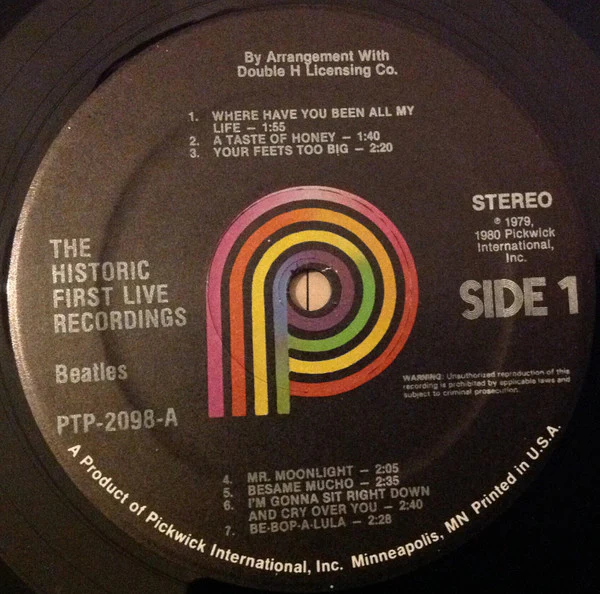 The Beatles - The Historic First Live Recordings (2xLP, RE, Ga) (Very Good Plus (VG+)) - Image 3