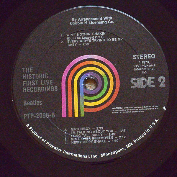 The Beatles - The Historic First Live Recordings (2xLP, RE, Ga) (Very Good Plus (VG+)) - Image 4