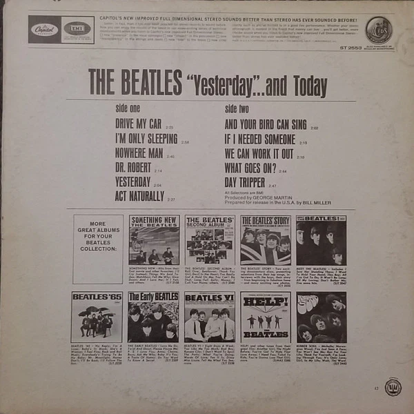 The Beatles - Yesterday And Today (LP, Album, Comp, RE, Win) (Near Mint (NM or M-)) - Image 2