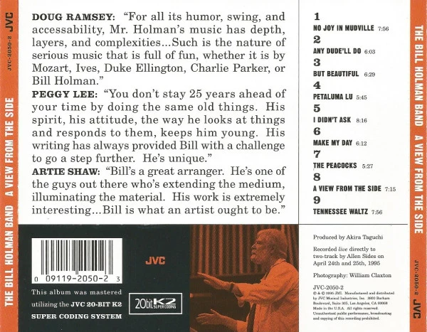 The Bill Holman Band - A View From The Side (CD, Album) (Very Good Plus (VG+)) - Image 2