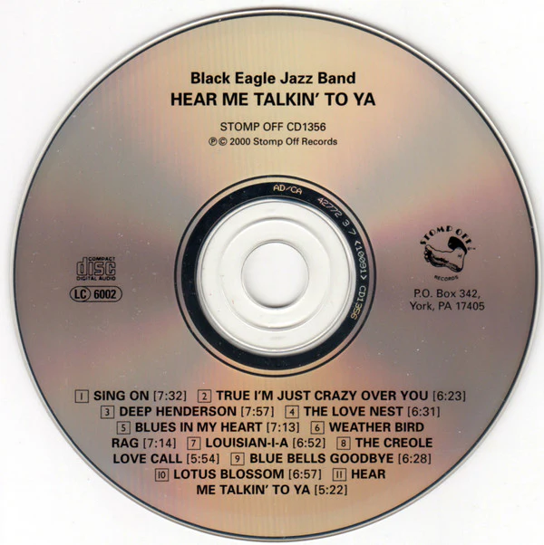The Black Eagle Jazz Band - Hear Me Talkin' To Ya (CD, Album) (Near Mint (NM or M-)) - Image 3