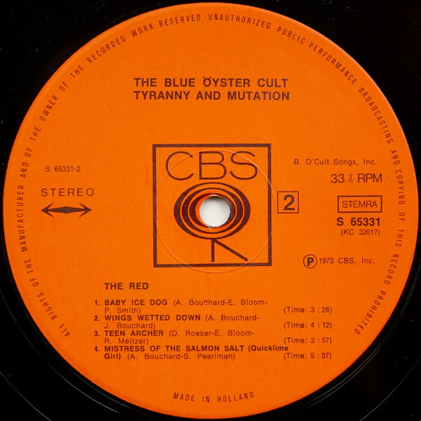 Blue Öyster Cult - Tyranny And Mutation (LP, Album) (Very Good Plus (VG+)) - Image 5
