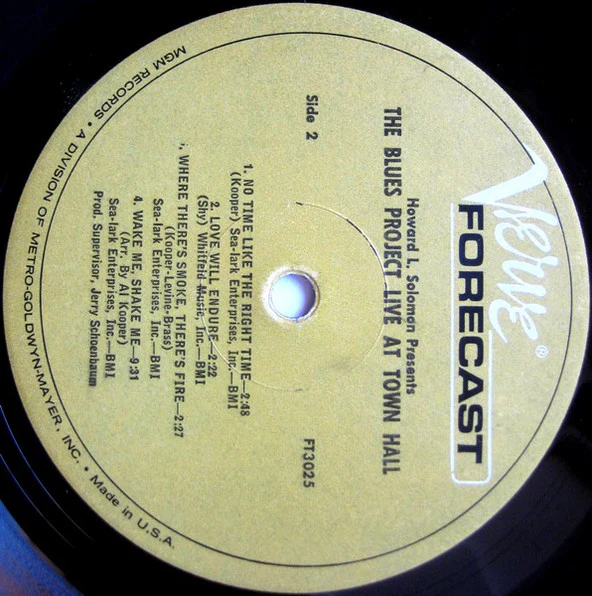 The Blues Project - Live At Town Hall (LP, Album, Mono) (Very Good Plus (VG+)) - Image 4