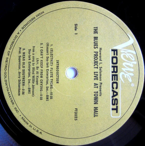 The Blues Project - Live At Town Hall (LP, Album, Mono) (Very Good Plus (VG+)) - Image 3
