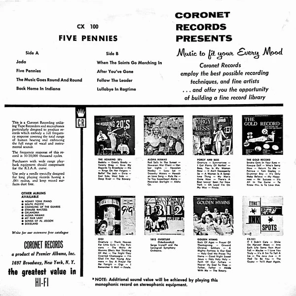 The Bob Freedman Orchestra - Music From The Five Pennies A Paramount Picture (LP, Album, Mono) (Very Good Plus (VG+)) - Image 2