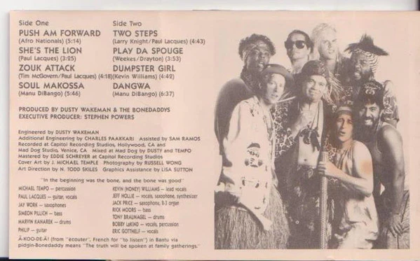 The Bonedaddys - A-koo-de-a! (Cass, Album) (Very Good Plus (VG+)) - Image 2