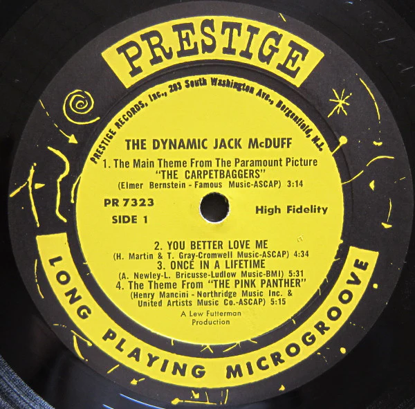 The Brother Jack McDuff Quartet With The Big Band Of Benny Golson - The Dynamic Jack Mc Duff (LP, Album, Mono, Gat) (Very Good Plus (VG+)) - Image 5
