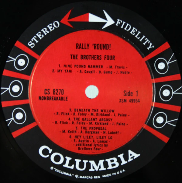 The Brothers Four - Rally 'Round! (LP, Album) (Very Good Plus (VG+)) - Image 3