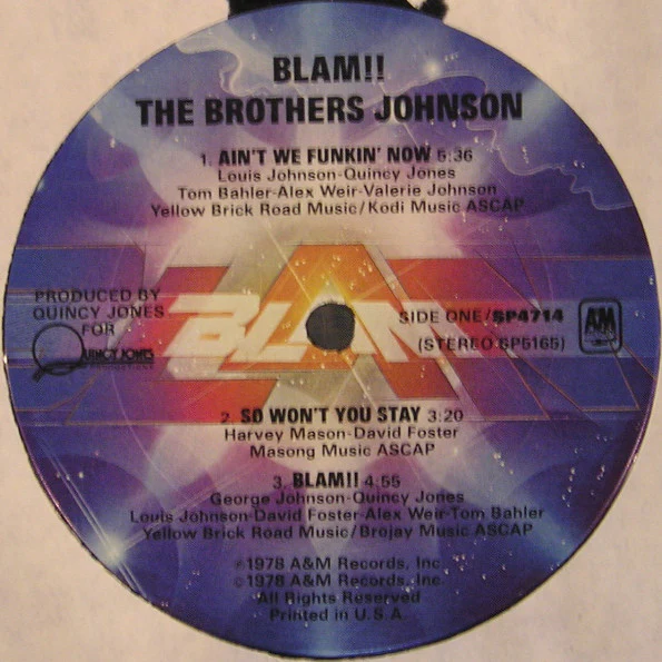 Brothers Johnson - Blam!! (LP, Album, Mon) (Very Good Plus (VG+)) - Image 3