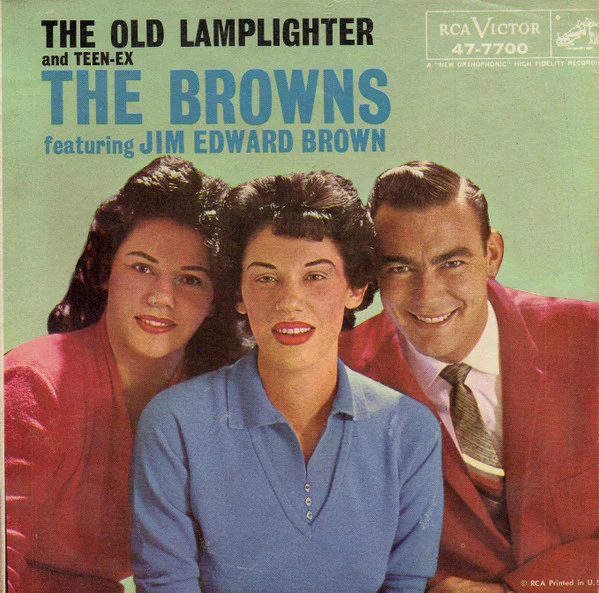 The Browns Featuring Jim Ed Brown - Teen-Ex / The Old Lamplighter (7", Ind) (Very Good (VG)) - Image 2