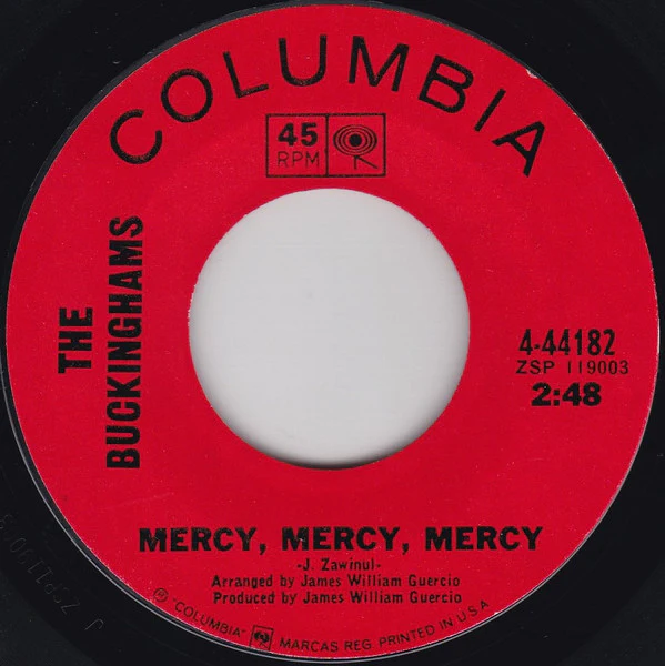 The Buckinghams - Mercy, Mercy, Mercy / You Are Gone (7", Single, Styrene, Pit) (Very Good Plus (VG+)) - Image 3