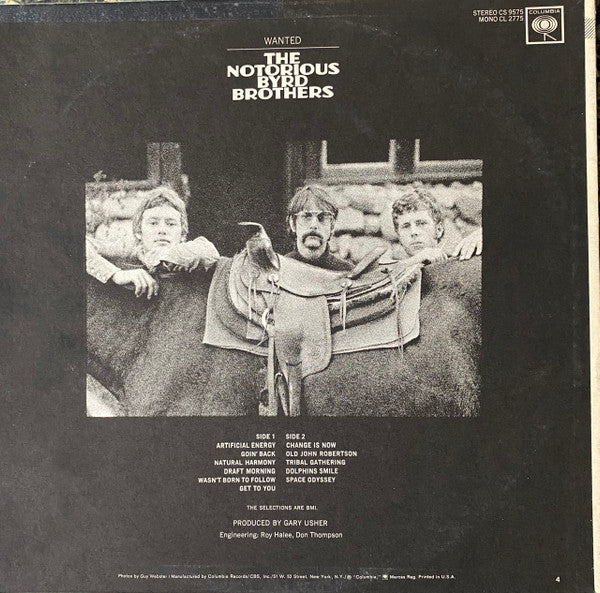 The Byrds - The Notorious Byrd Brothers (LP, Album, RE, RP, Ter) (Very Good Plus (VG+)) - Image 2