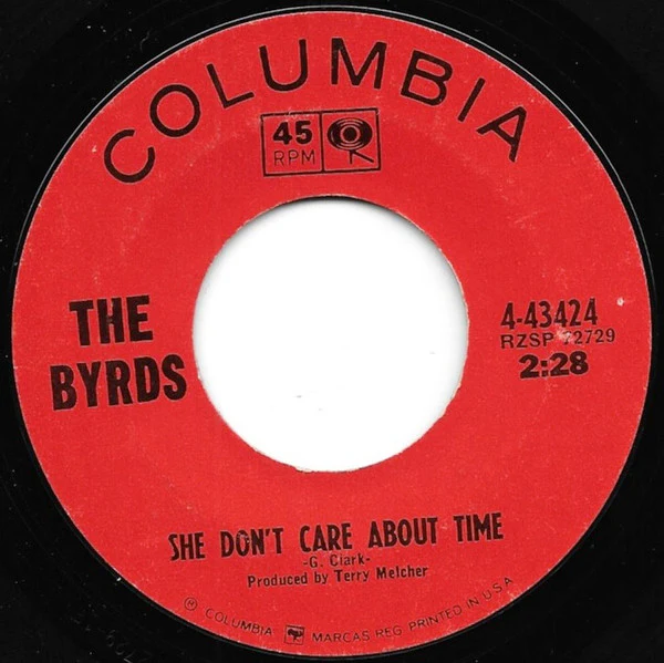 The Byrds - Turn! Turn! Turn! (To Everything There Is A Season) / She Don't Care About Time (7", Single, Styrene, Ter) (Very Good Plus (VG+)) - Image 2