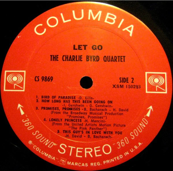 The Charlie Byrd Quartet - Let Go (LP, Album) (Very Good (VG)) - Image 4