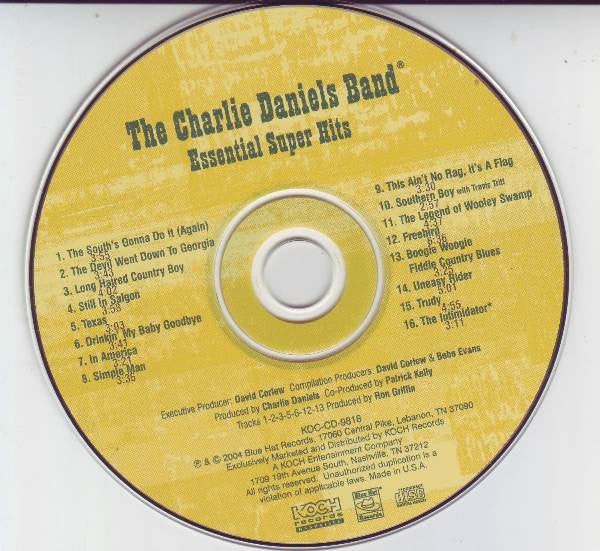 The Charlie Daniels Band - Essential Super Hits (CD, Comp + DVD-V) (Very Good Plus (VG+)) - Image 3