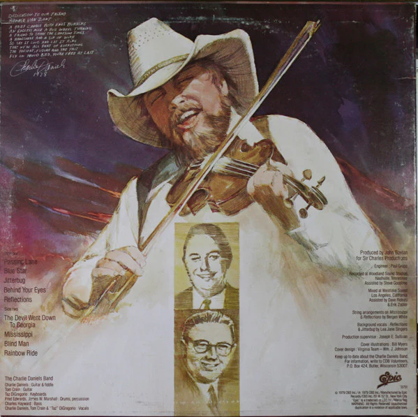 The Charlie Daniels Band - Million Mile Reflections (LP, Album, Ter) (Very Good Plus (VG+)) - Image 2