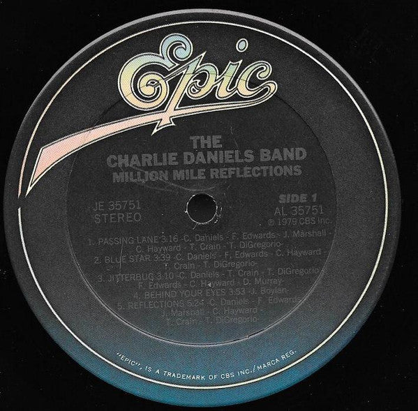 The Charlie Daniels Band - Million Mile Reflections (LP, Album, Ter) (Very Good Plus (VG+)) - Image 3