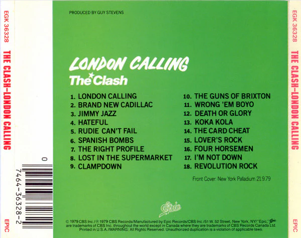 The Clash - London Calling (CD, Album, RE, Pit) (Very Good Plus (VG+)) - Image 2