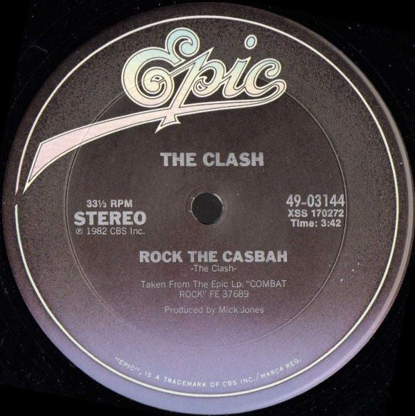 The Clash - Rock The Casbah (12") (Good Plus (G+)) - Image 3