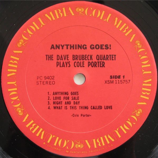 The Dave Brubeck Quartet - Anything Goes! The Dave Brubeck Quartet Plays Cole Porter (LP, Album, RE, Car) (Very Good Plus (VG+)) - Image 3
