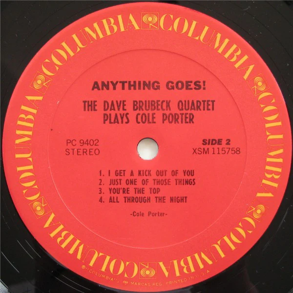 The Dave Brubeck Quartet - Anything Goes! The Dave Brubeck Quartet Plays Cole Porter (LP, Album, RE, Car) (Very Good Plus (VG+)) - Image 4