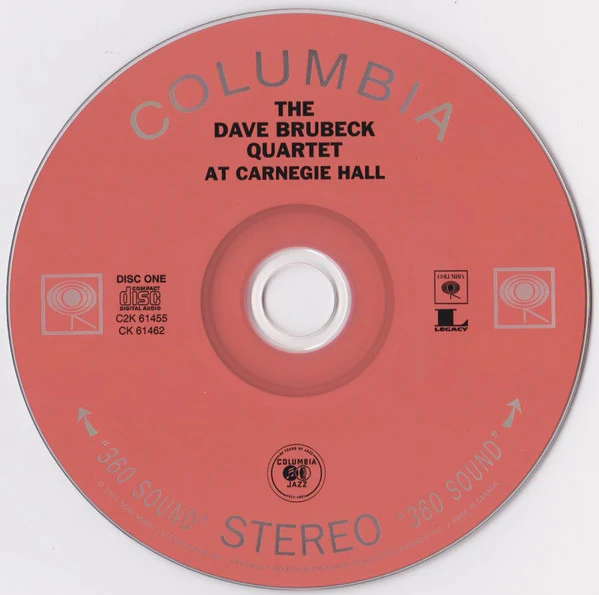 The Dave Brubeck Quartet - At Carnegie Hall (2xCD, Album, RE, RM) (Near Mint (NM or M-)) - Image 3