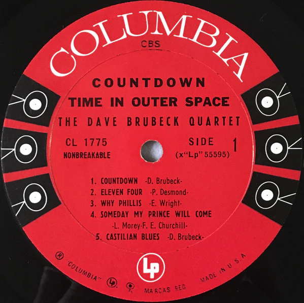 The Dave Brubeck Quartet - Countdown Time In Outer Space (LP, Album, Mono) (Very Good (VG)) - Image 3