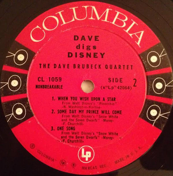 The Dave Brubeck Quartet - Dave Digs Disney (LP, Album, Mono) (Near Mint (NM or M-)) - Image 4