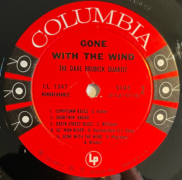 The Dave Brubeck Quartet - Gone With The Wind (LP, Album, Mono) (Near Mint (NM or M-)) - Image 4