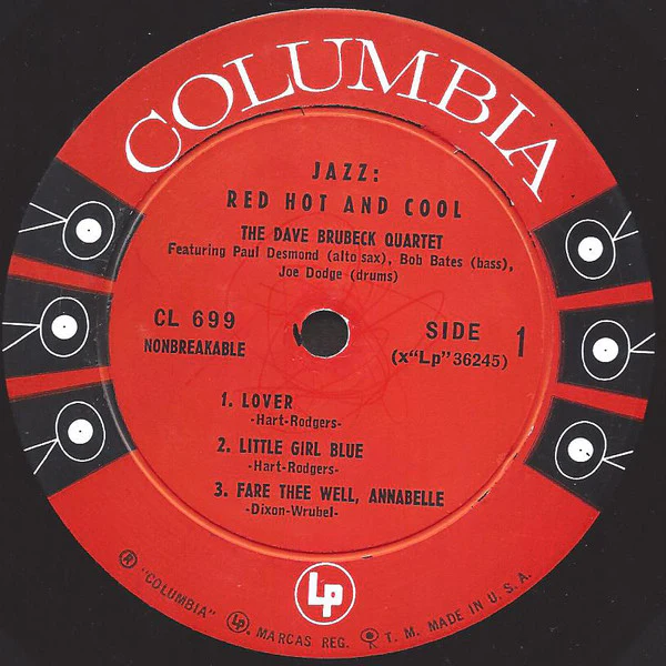 The Dave Brubeck Quartet - Jazz: Red Hot And Cool (LP, Album, Mono) (Near Mint (NM or M-)) - Image 3