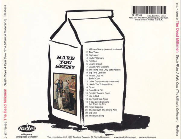 The Dead Milkmen - Death Rides A Pale Cow (The Ultimate Collection) (CD, Comp, Club) (Near Mint (NM or M-)) - Image 2