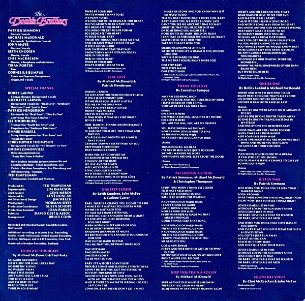 The Doobie Brothers - One Step Closer (LP, Album, SRC) (Near Mint (NM or M-)) - Image 5