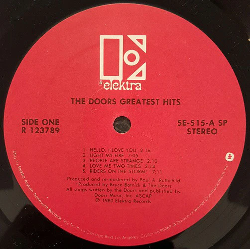 The Doors - Greatest Hits (LP, Comp, Club, RM, RCA) (Very Good Plus (VG+)) - Image 3