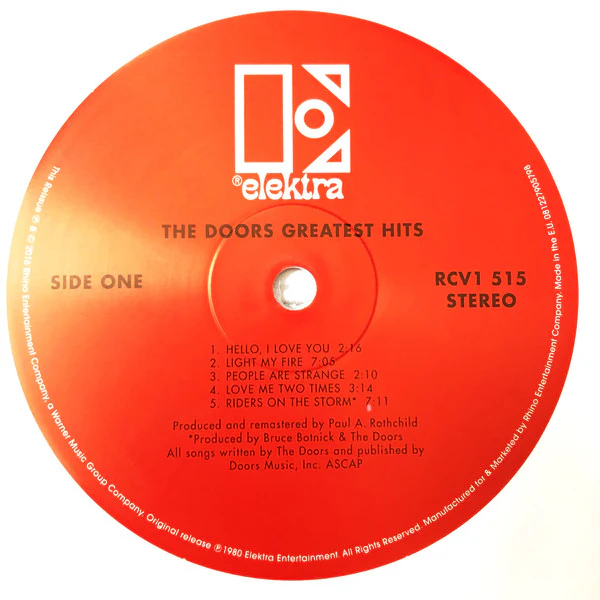 The Doors - Greatest Hits (LP, Comp, Ltd, RE, RM, Whi) (Near Mint (NM or M-)) - Image 3