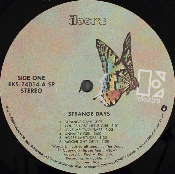 The Doors - Strange Days (LP, Album, RE) (Very Good (VG)) - Image 3