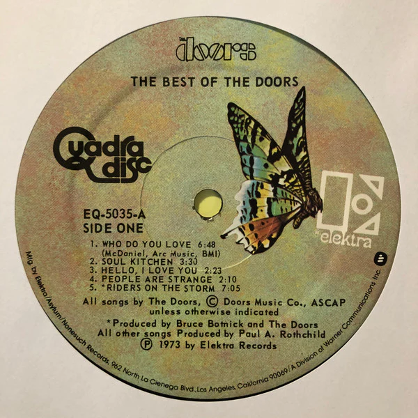The Doors - The Best Of The Doors (LP, Comp, Quad, RE, PRC) (Very Good (VG)) - Image 3