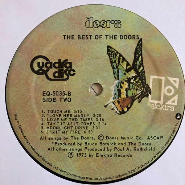 The Doors - The Best Of The Doors (LP, Comp, Quad, RE, PRC) (Very Good (VG)) - Image 4