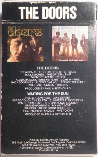 The Doors - The Doors / Waiting For The Sun (Cass, Comp, Dol) (Near Mint (NM or M-)) - Image 2