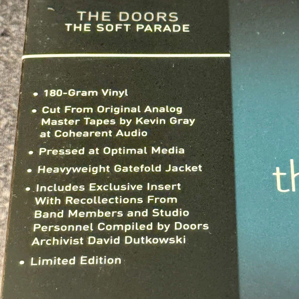 The Doors - The Soft Parade (LP, Album, Ltd, RE, 180) (Mint (M)) - Image 4
