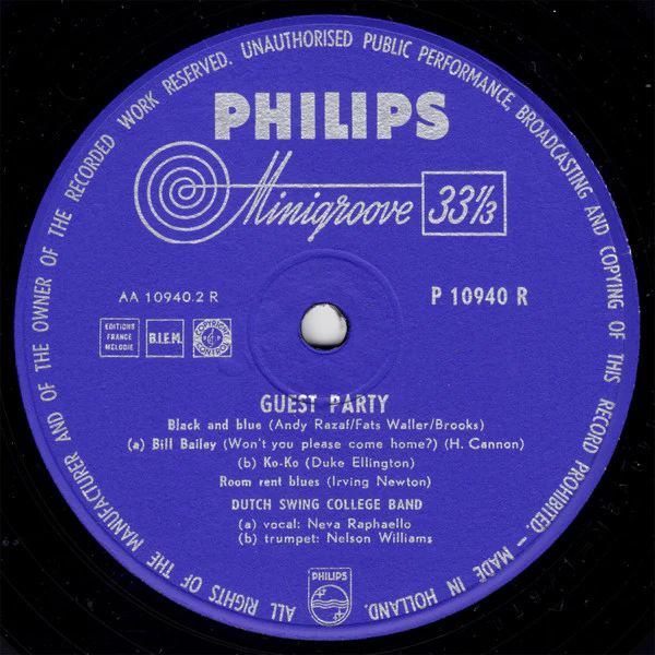 The Dutch Swing College Band - Guest Party (10", Comp, Mono) (Very Good (VG)) - Image 4