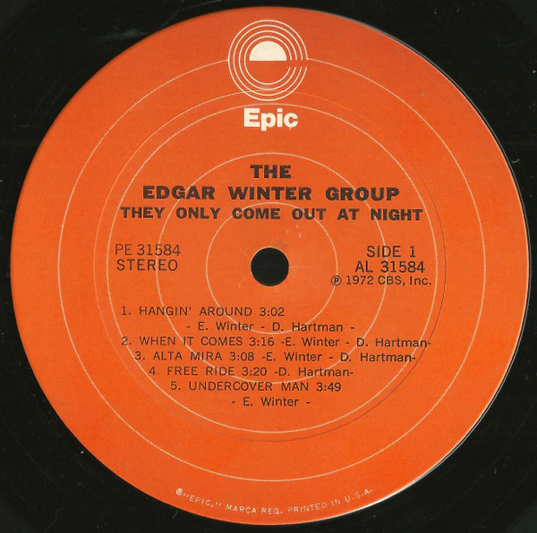 The Edgar Winter Group - They Only Come Out At Night (LP, Album) (Very Good Plus (VG+)) - Image 5