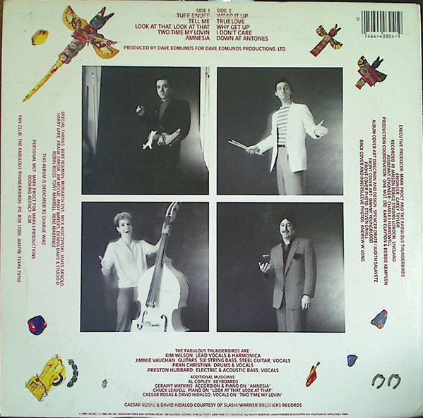 The Fabulous Thunderbirds - Tuff Enuff (LP, Album, Car) (Very Good Plus (VG+)) - Image 2