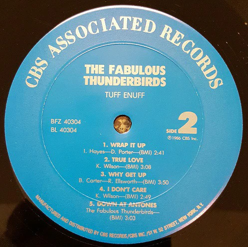 The Fabulous Thunderbirds - Tuff Enuff (LP, Album, Pit) (Very Good (VG)) - Image 4