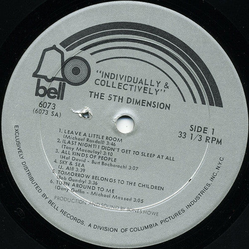 The Fifth Dimension - Individually & Collectively (LP, Album, Phi) (Very Good Plus (VG+)) - Image 4