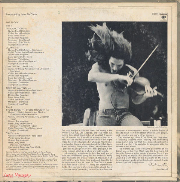 The Flock - The Flock (LP, Album, Pit) (Very Good Plus (VG+)) - Image 2