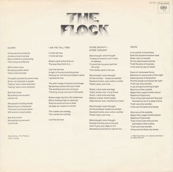 The Flock - The Flock (LP, Album, Pit) (Very Good Plus (VG+)) - Image 5