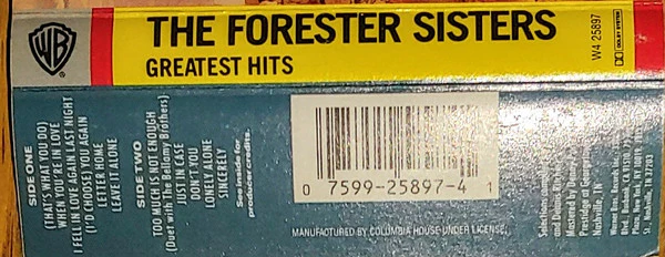 The Forester Sisters - Greatest Hits (Cass, Comp, Club, Dol) (Near Mint (NM or M-)) - Image 2