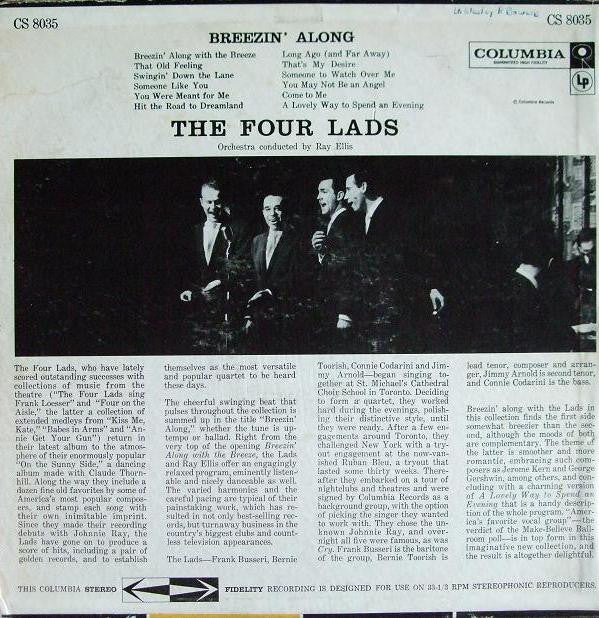 The Four Lads - Breezin' Along (LP, Album) (Very Good Plus (VG+)) - Image 2